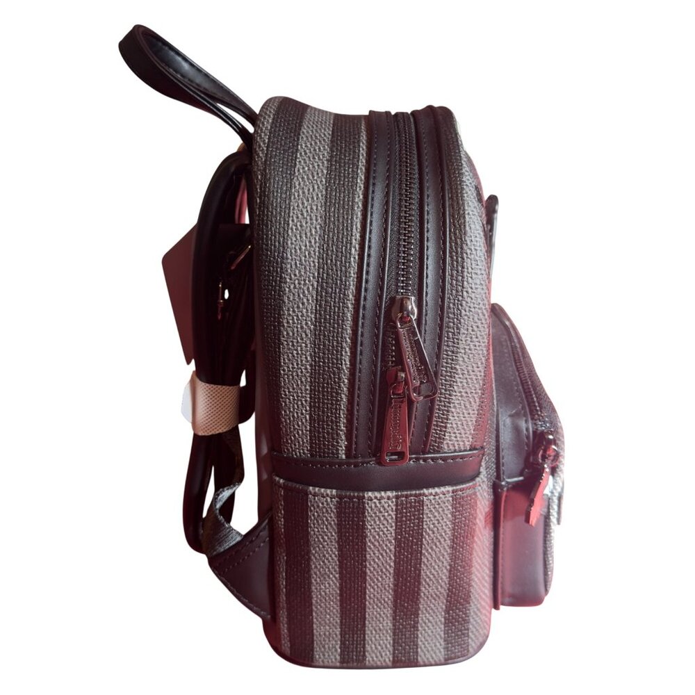 Wednesday Addams Loungefly Mini Backpack Nevermore Academy Striped Suit Design - Picture 4 of 7
